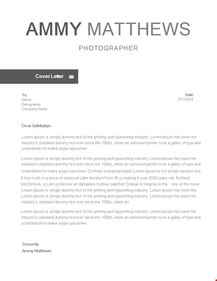 creative resume template cover letter letter template