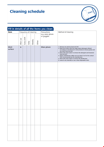 ultimate house cleaning checklist - clean your home effortlessly | remove dirt with gloves template