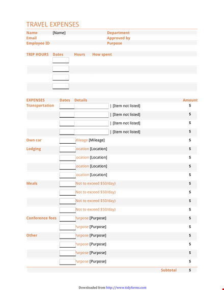 expense report template for accurate and easy expense tracking - template