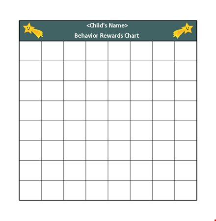 behavior rewards chart - track and motivate progress template