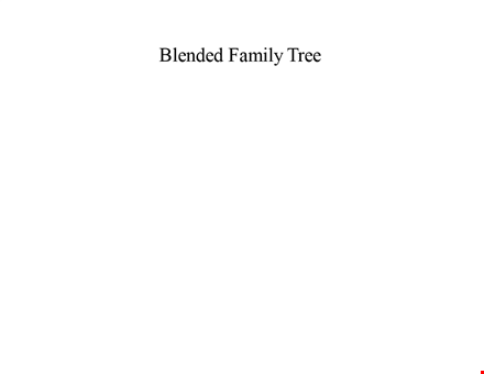 create your family tree with our blended family tree template template