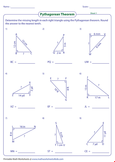 discover the power of the pythagorean theorem - learn how to solve equations template