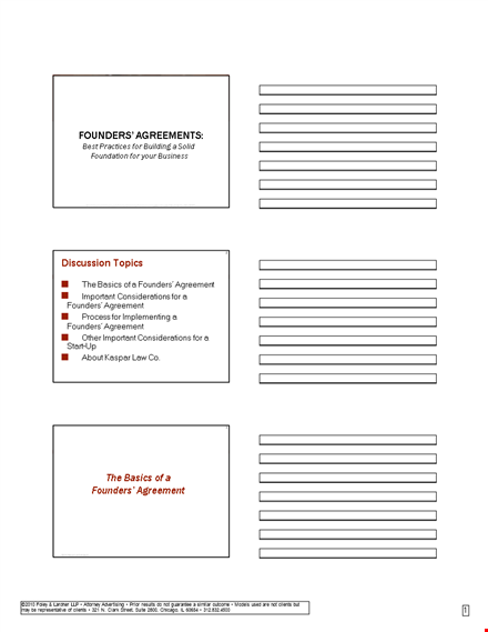 create a solid founders agreement with our professional templates template