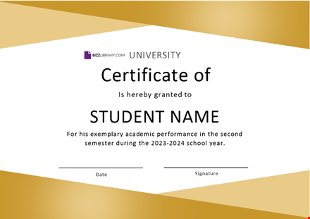 student university certificate template