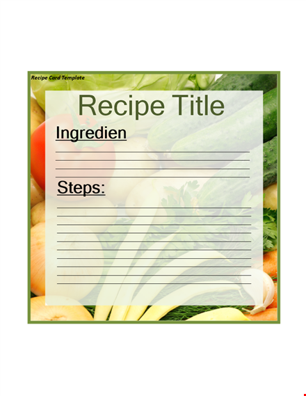 cookbook template - create stunning cookbooks effortlessly template