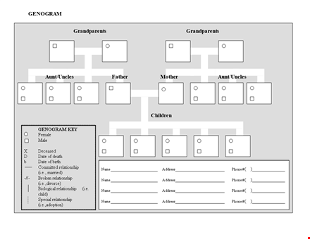 create professional genograms with our genogram template template