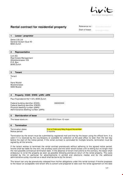 property rental template