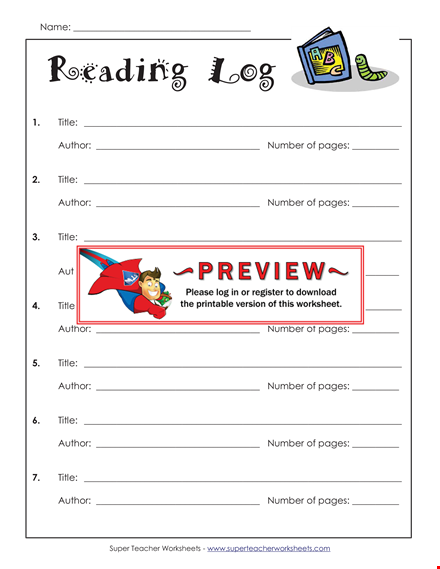 reading log template - track your reading progress with this easy-to-use template! template