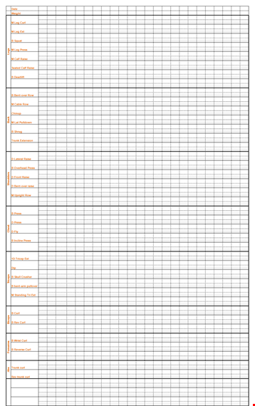 get fit with our workout template - press, raise & stay fit today! template