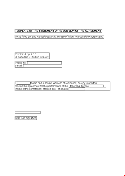 review and understand the rescission agreement to protect your interests template