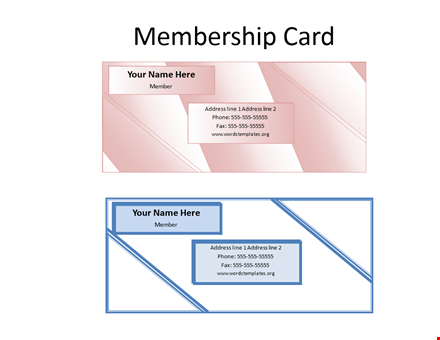customize your membership experience with our membership card design template template