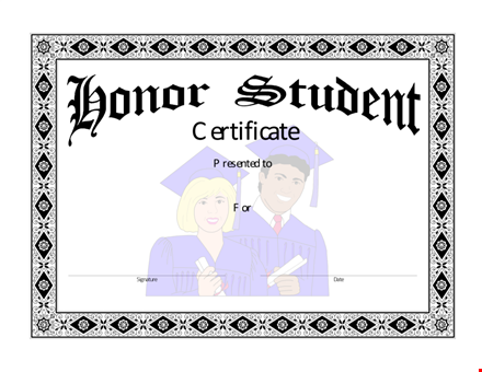 honor student award template