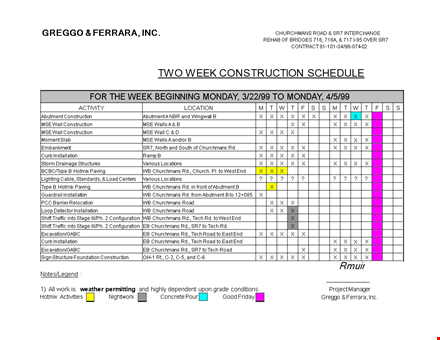 download construction schedule template | plan your project easily template