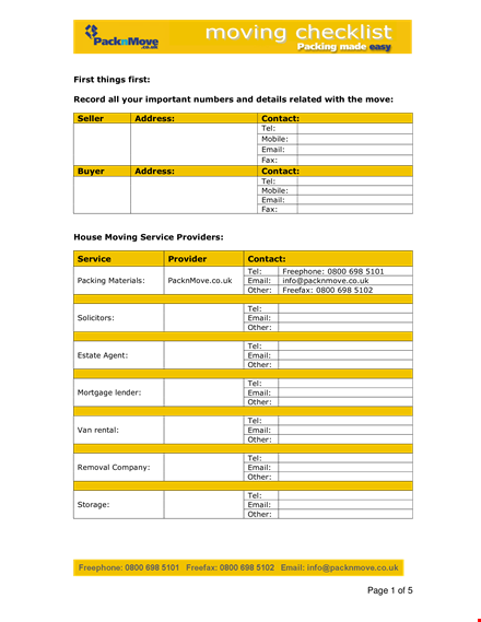 ultimate moving checklist: free printable & customizable template