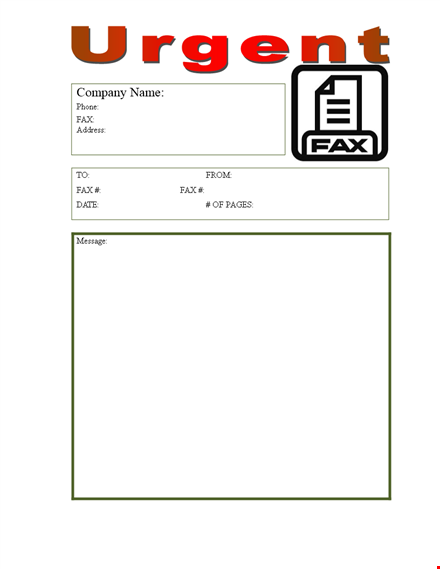 fax cover sheet template - printable & ready to use template