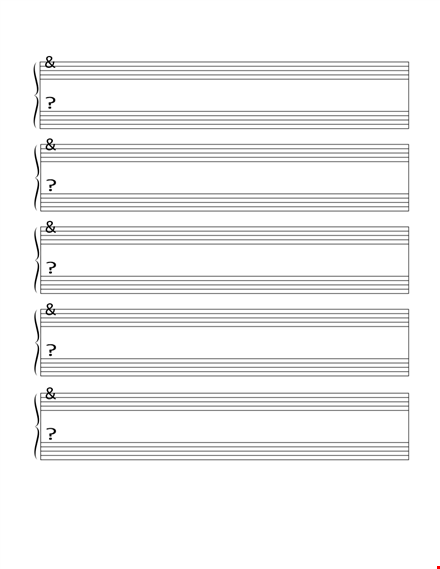 music ledger paper - high-quality sheets for musical notation template