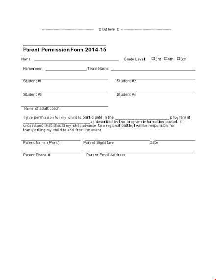 get permission for your child with our hassle-free student permission slip template