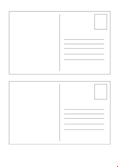 free postcard template - customize and download in minutes template