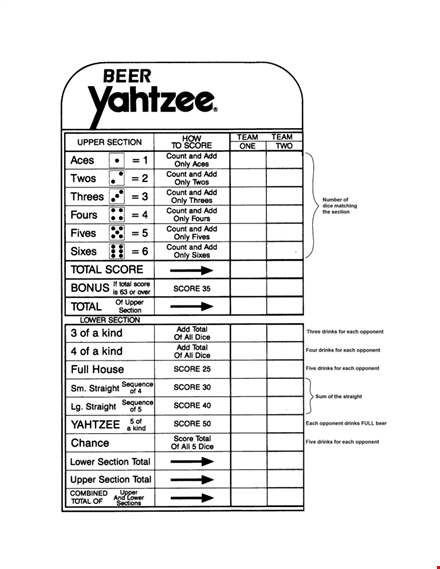 yahtzee score sheets - download printable sheets for free template