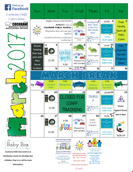 daycare calendar templates for efficient schedule planning template