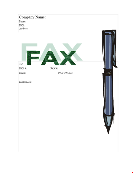 fax cover sheet template printable template