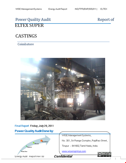 power quality audit report template template