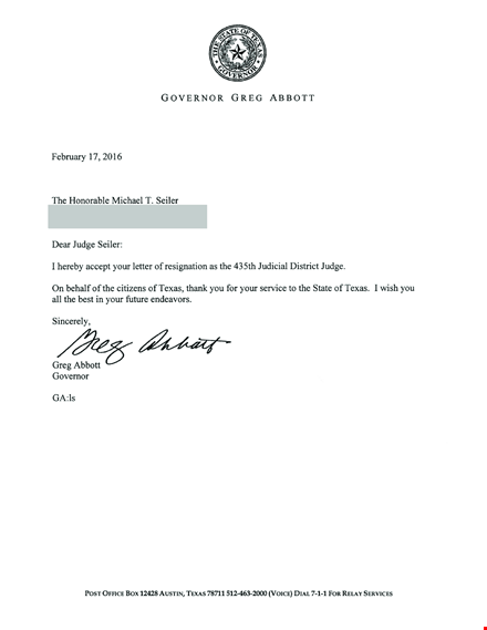 manager acceptance of resignation letter template