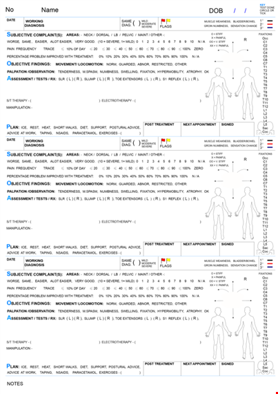 chiropractic soap note template for efficient patient documentation template