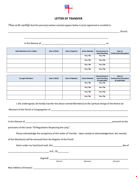 transfer your membership with this professionally formatted membership transfer letter template