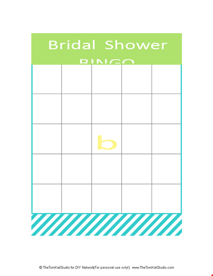 free bingo bridal card template