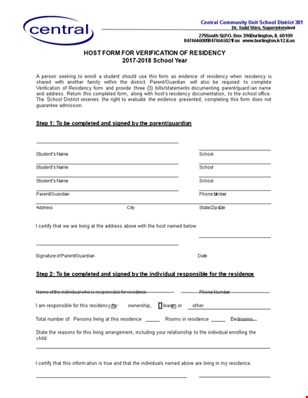 proof of residency letter for school district: a guide for students & parents template