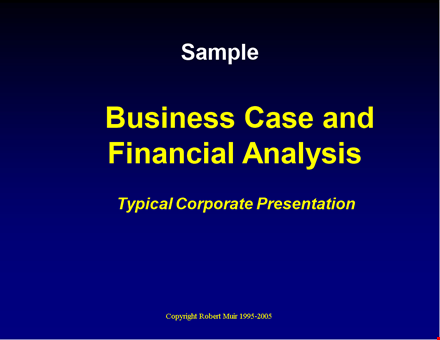 financial business case analysis template - product, service, description, market, venture template