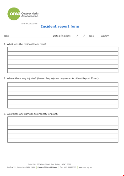 efficient incident management - download incident report template template