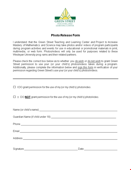 give your child a voice: get permission with our photo release form for photos and videos template