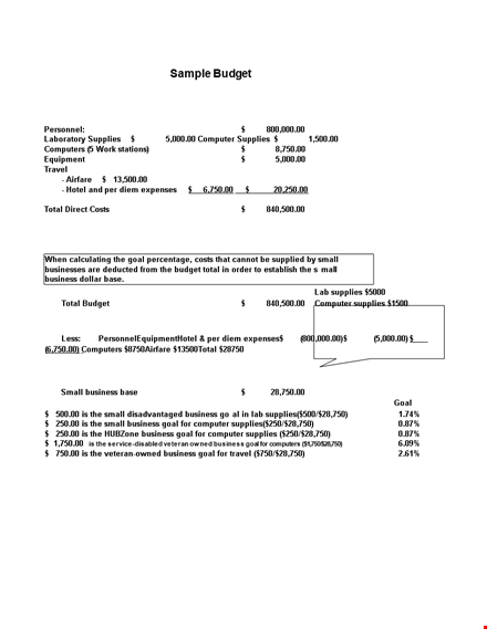 small business budget template | track and manage your business expenses template