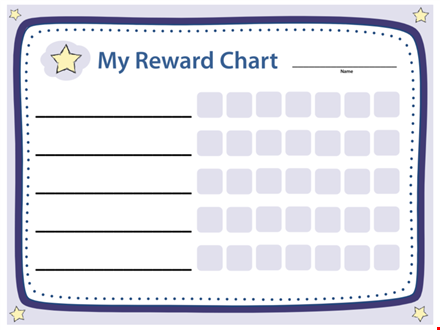 encourage positive behaviour with our reward chart template