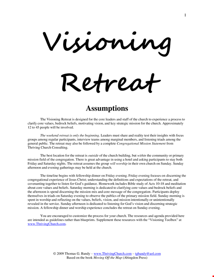 church retreat agenda template