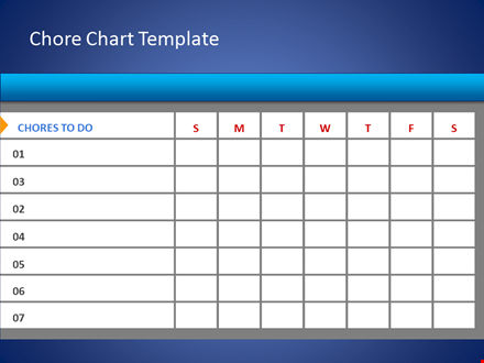 chore chart template template