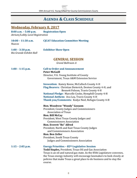 classroom scheduling agenda example template