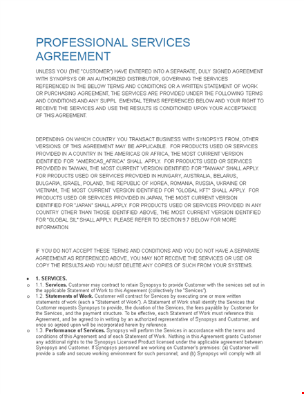 service agreement template - create and customize legal service agreements template