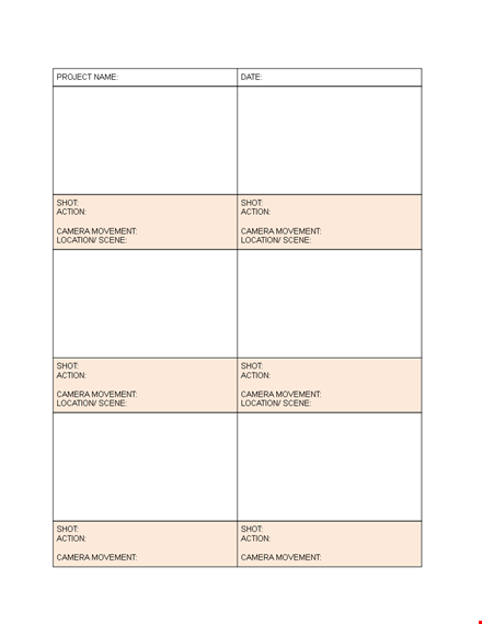 create engaging videos with location, camera, and movement | action story board template