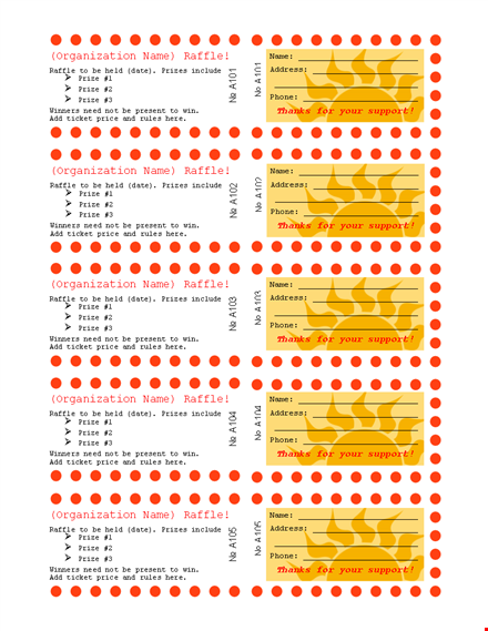 create stunning raffle ticket templates for your events template