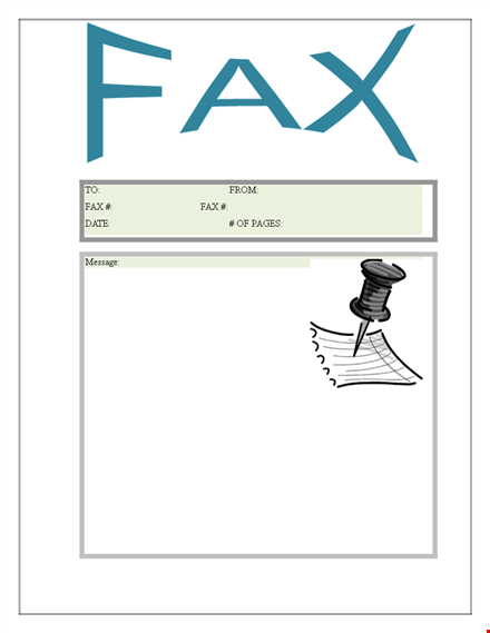 fax cover form template