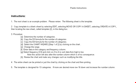 pareto chart template