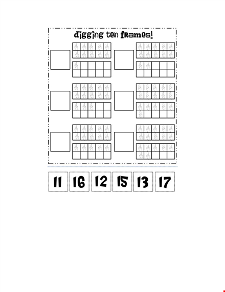 ten frame template for math activities | free printable template