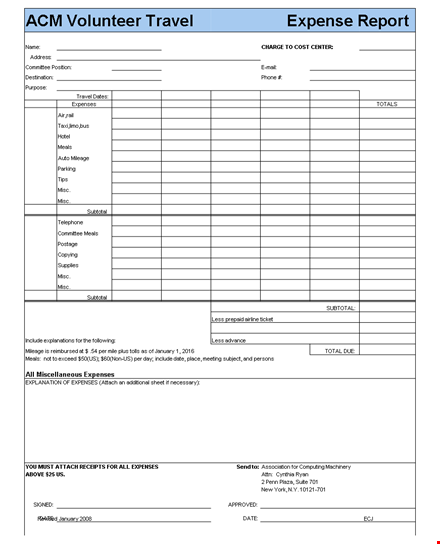 free expense report template for travel | easily track subtotal & meals template