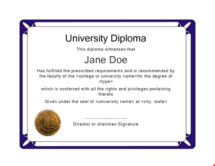 personalized diploma templates: create stunning diplomas in minutes template