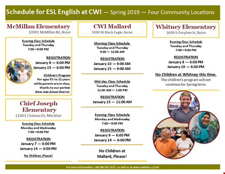 create an impressive january class schedule with our pamphlet template | boise template