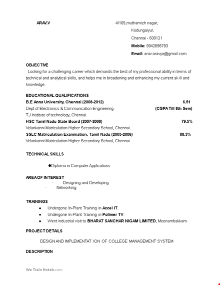 engineering student template