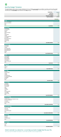 free yearly budget template download template